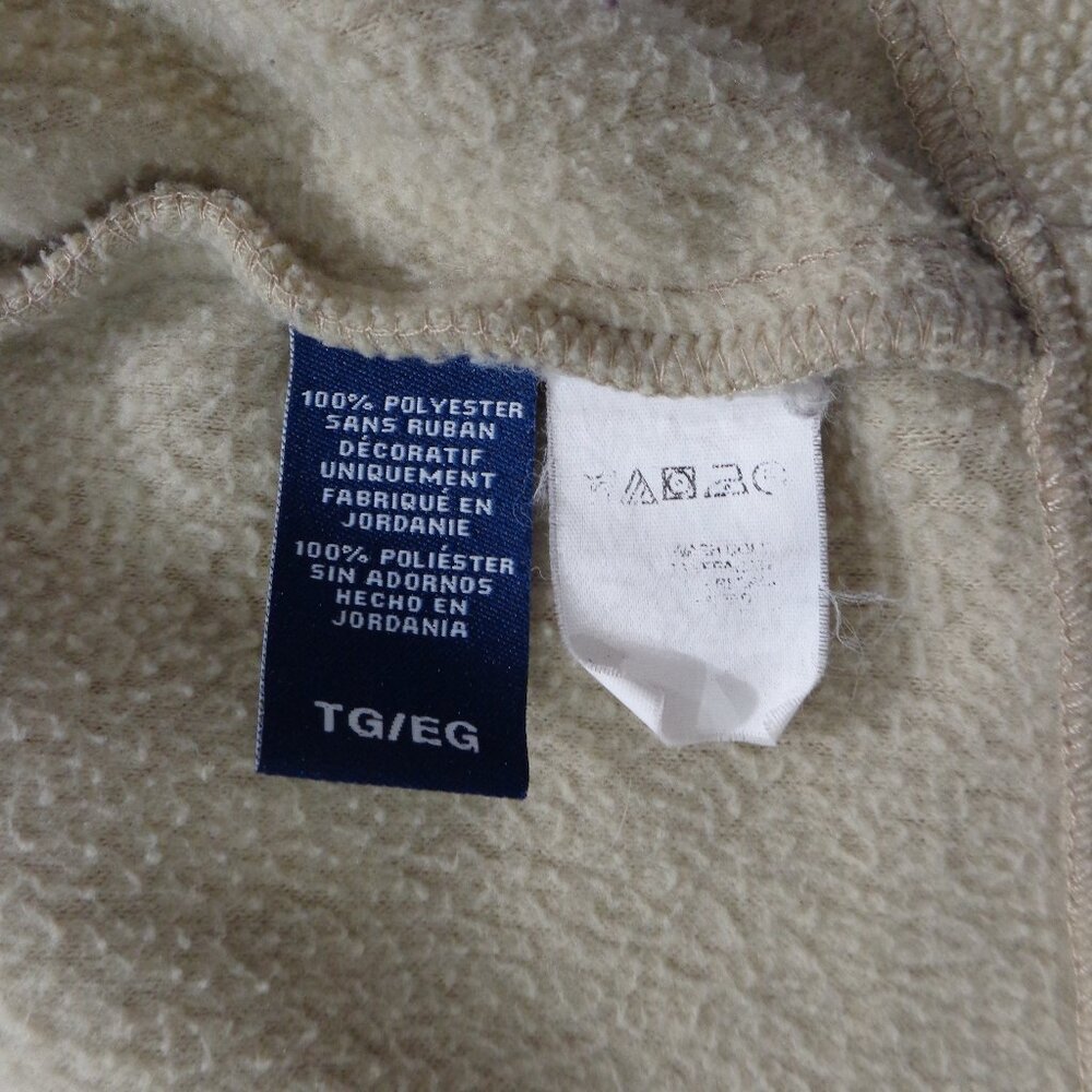 Chaps Men's Beige Full Zip Fleece Drawcord Hem Pockets Warm Jacket Size XL - Picture 7 of 7